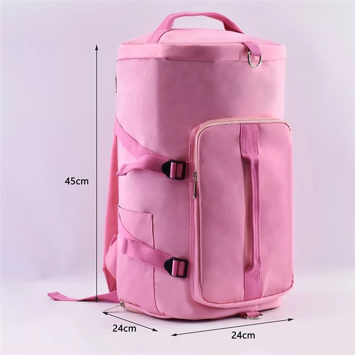 Pink Fashion Tote Duffel Gym Bag Backpack